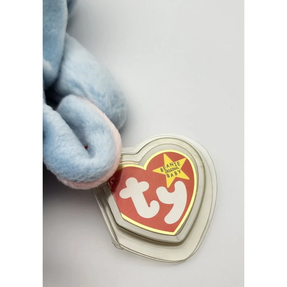 TY Beanie Baby - PEANUT the Elephant (light blue) (9‎ inch)